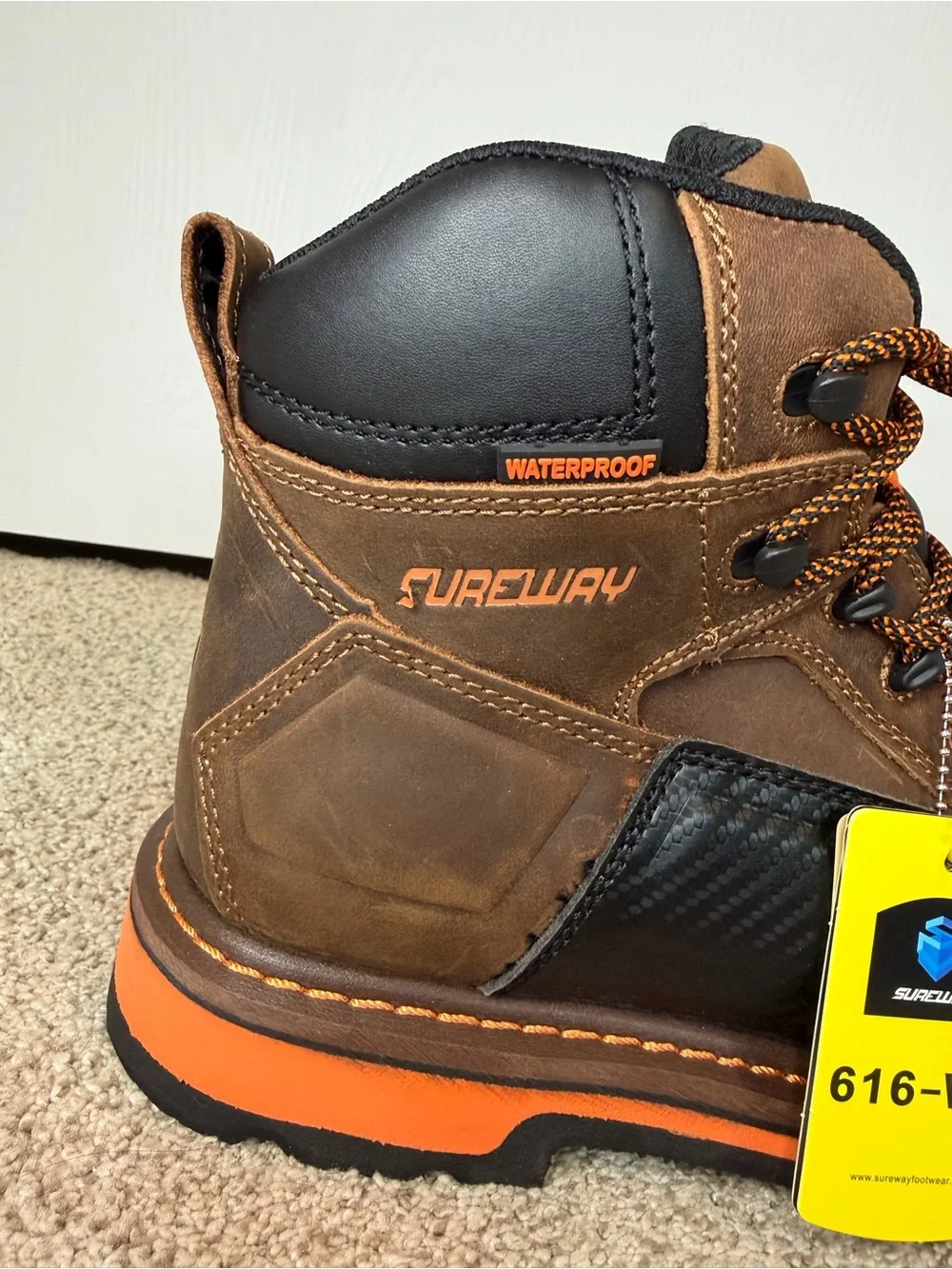 NWT Sureway Men’s Composite Toe Waterproof Work Boots, Sz 10